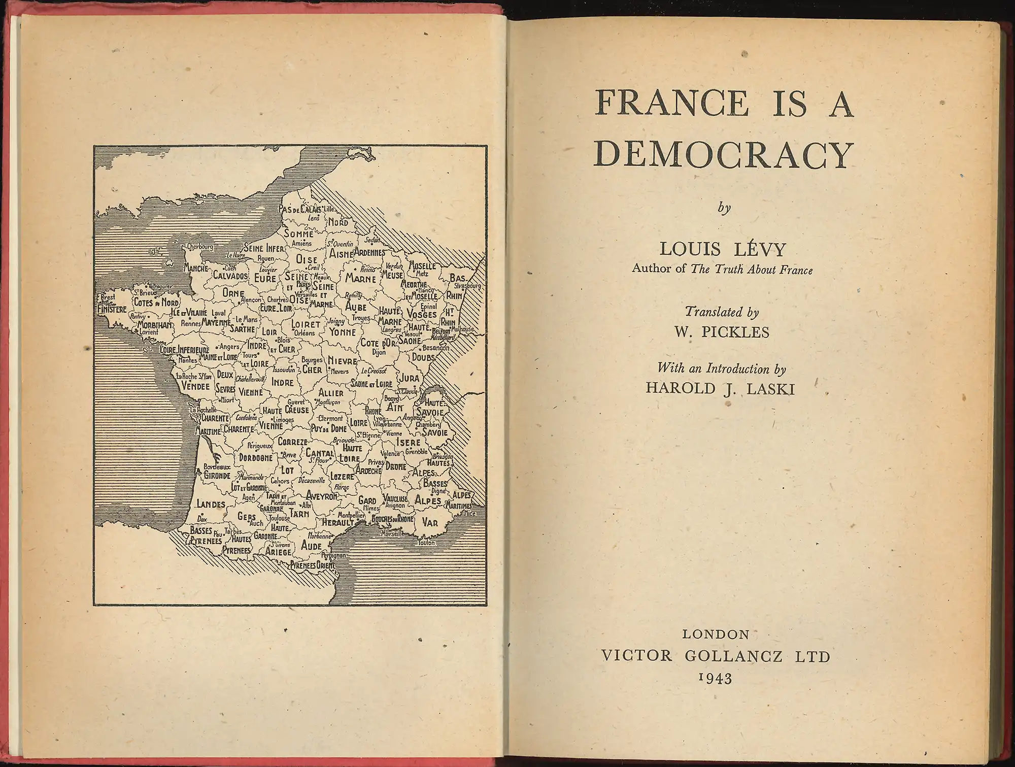 Louis Lévy, France is a democracy. (1943). LBC 320.944 LEV