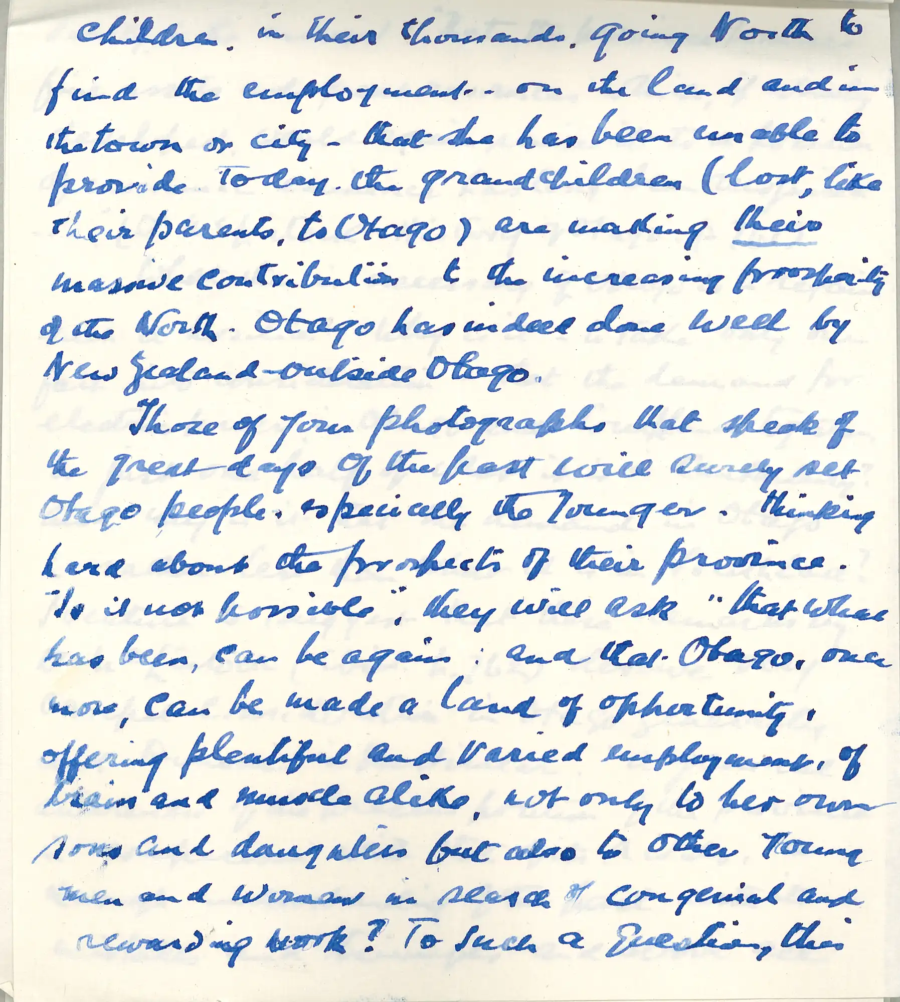 The Honourable Mr Justice Henry Havelock Cornish (1887-1952). Letter from Cornish to Mary Downie Stewart, 5 May 1952, mentioning Otago’s once proud position in all things. 