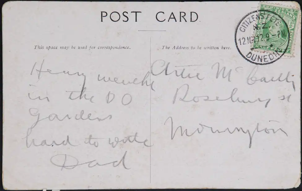 Postcard Posted at the Citizens Fête