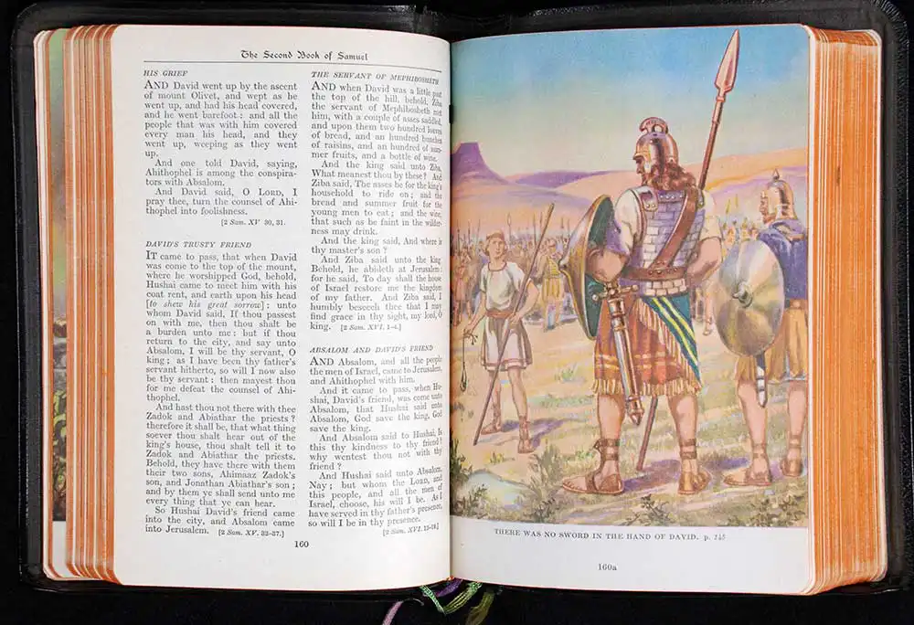 John Stirling (editor). <em>The Bible for young folks: the King James Version of the Holy Bible arranged, explained and adapted so that the inspiring contents may be better understood.</em> Chicago: Consolidated Book Publishers, 1945.