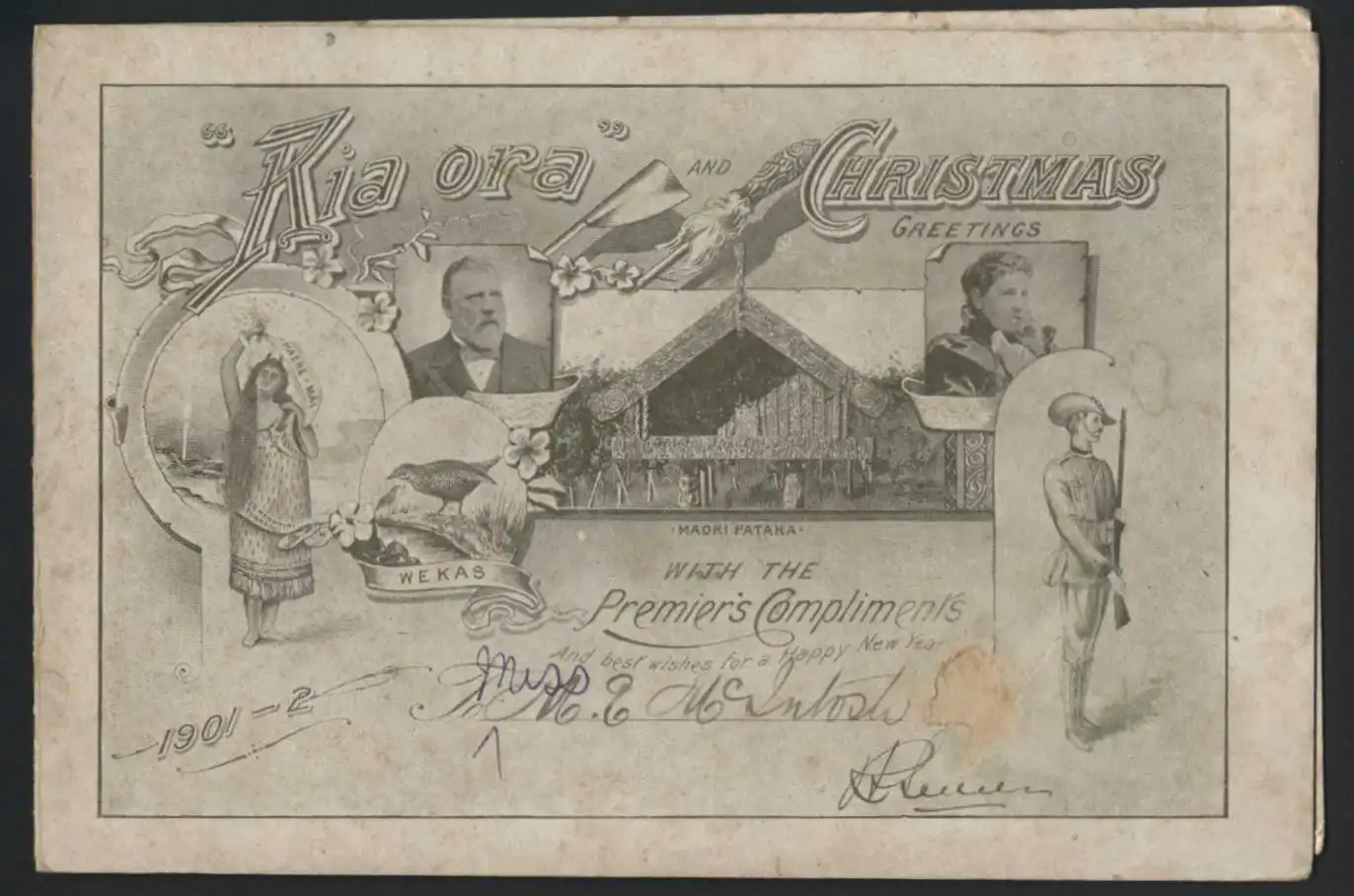 Christmas cards sent by the Premier, R.J. Seddon