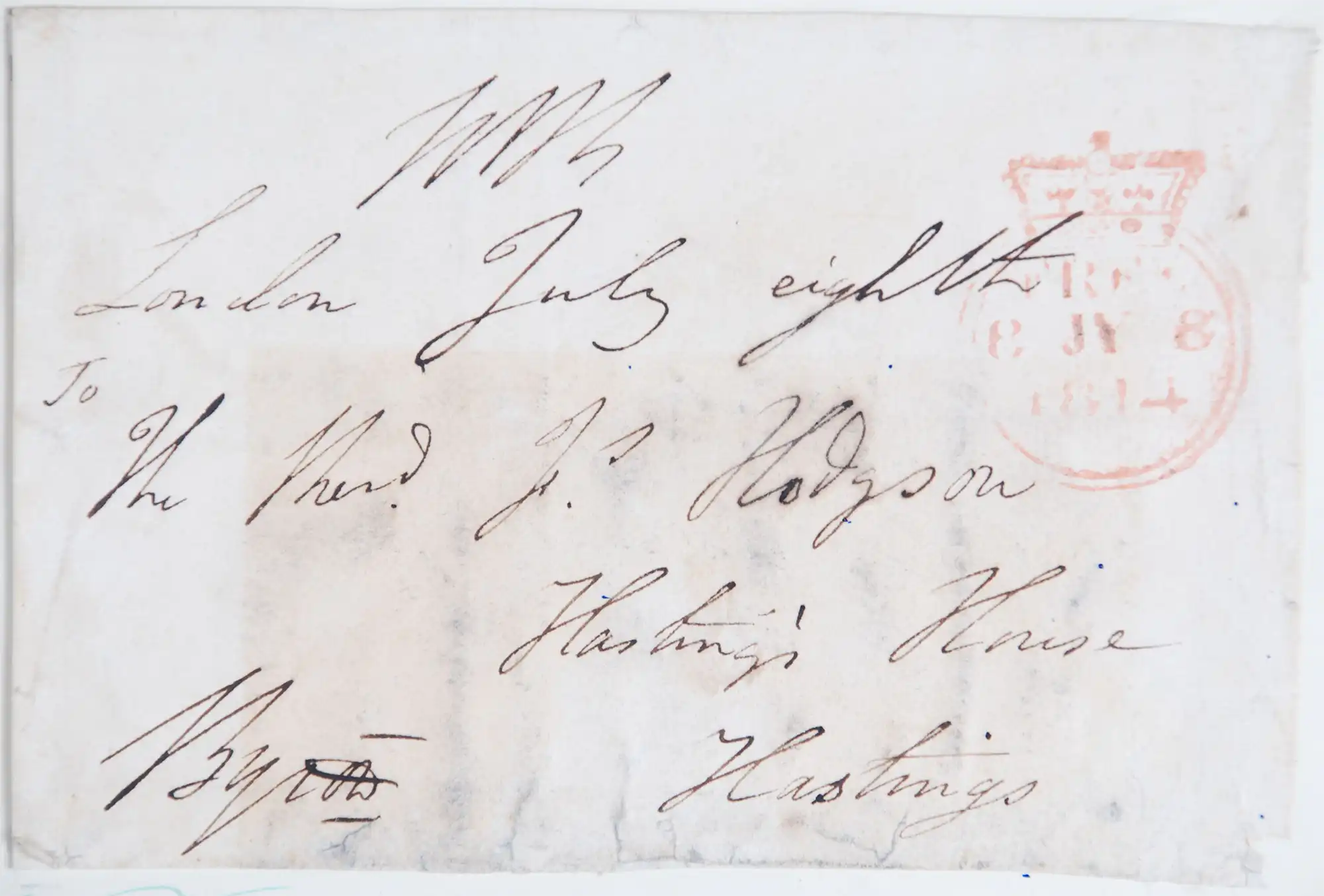 Reed Autograph Letters Album B3, no. 8: Lord Byron.