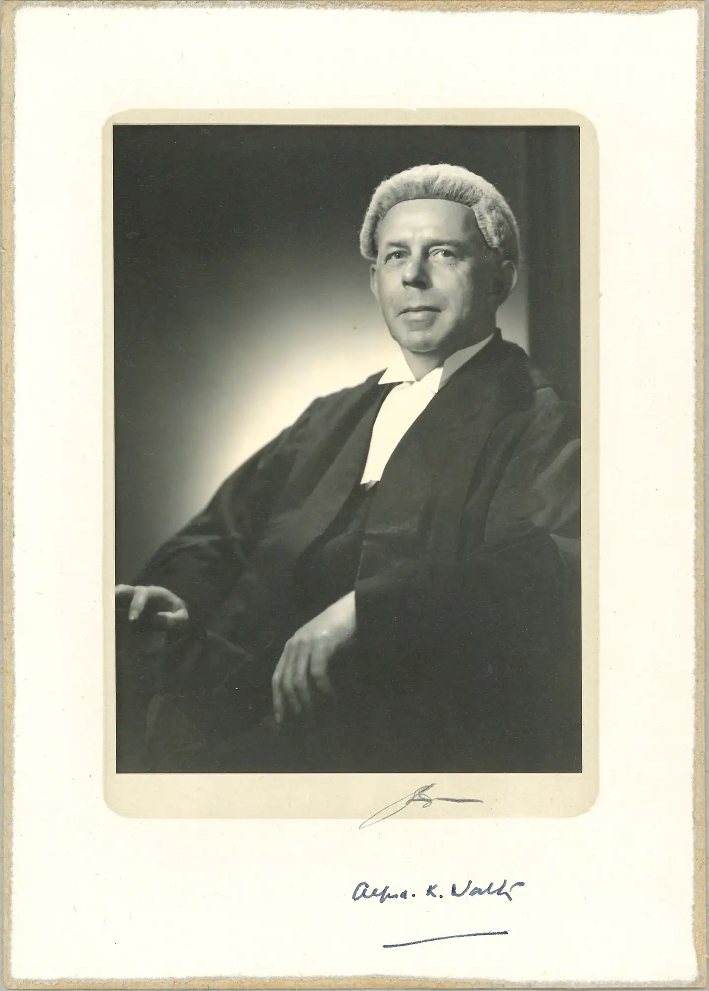 The Honourable Mr Justice Alfred Kingsley North (1900-1981). Portrait photograph.