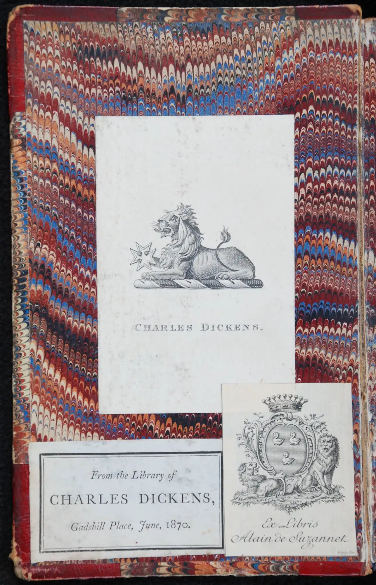 Charles Dickens. Le magasin d'antiquites. Paris: Libraire de L. Hachette et Cie., 1857. Two volumes; Vol. 1 displayed.