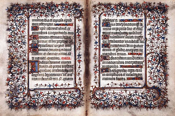 Bifolium from a Book of Hours, France (Paris), [1408]. Reed MSF17a