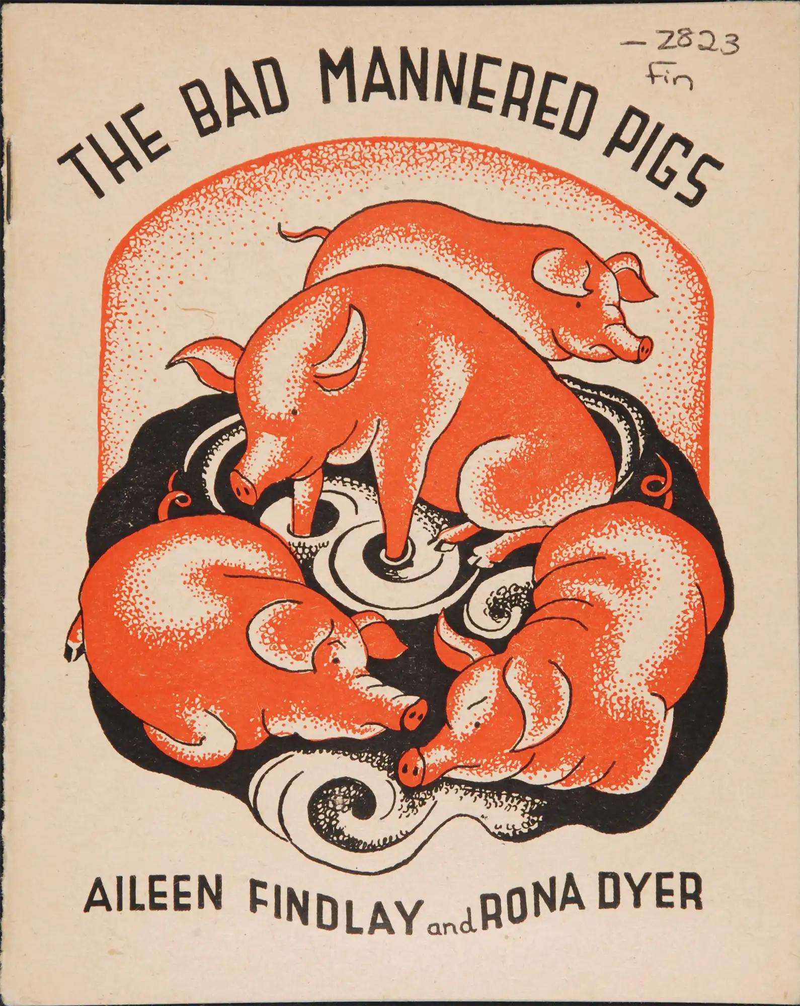 Aileen Findlay. The bad mannered pigs: a read it your-self book. [Wellington, N.Z.: Progressive Publishing Society], 1944.