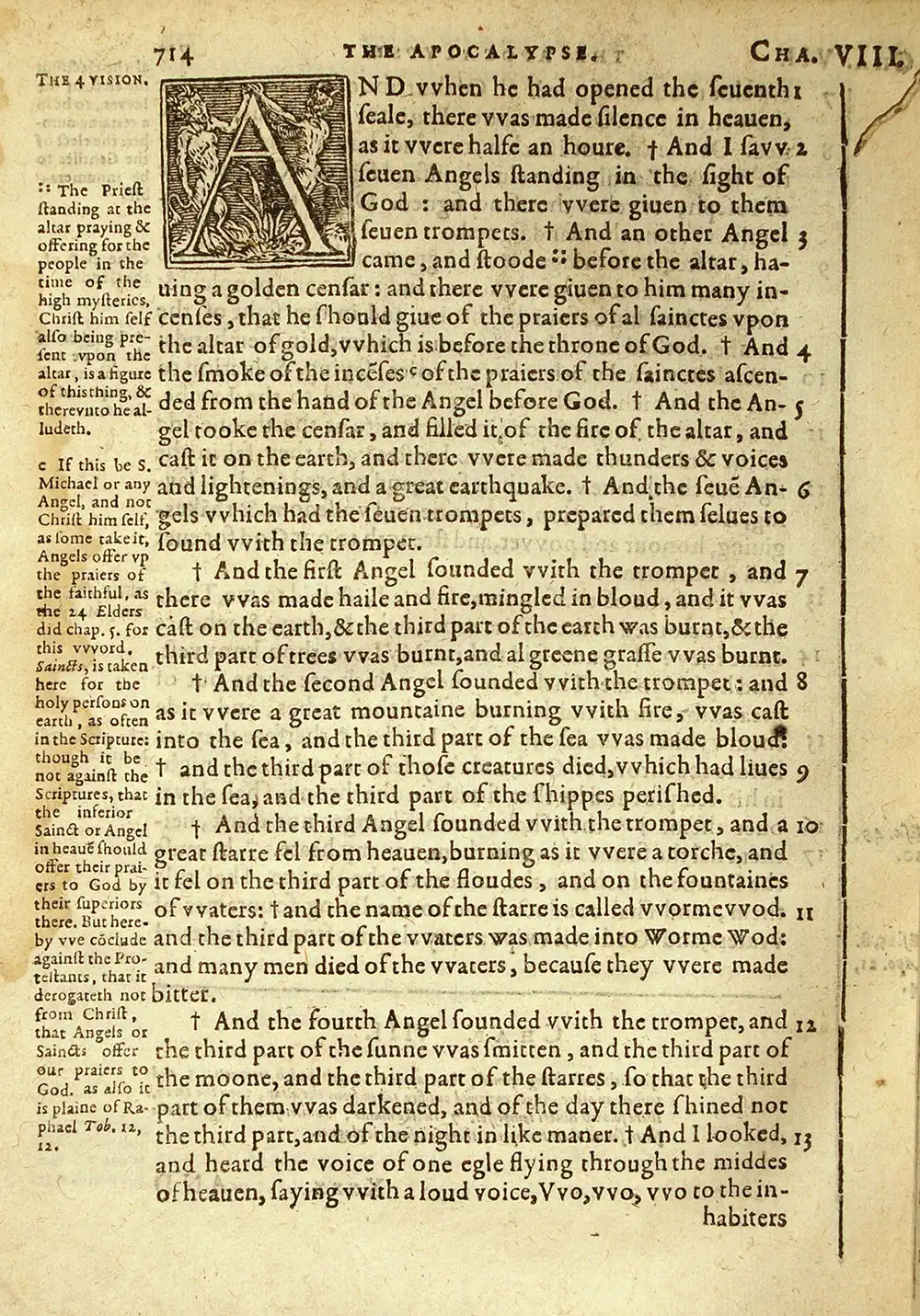 <em>The Nevv Testament of Iesus Christ, translated faithfully into English, out of the authentical Latin, according to the best corrected copies of the same, diligently conferred vvith arguments of bookes and chapters, annotations, and other necessarie helpes, for the better understanding of the text, and specially for the discouerie of the corruptions of diuers late translations …</em> Rhemes: Iohn Fogny, 1582.