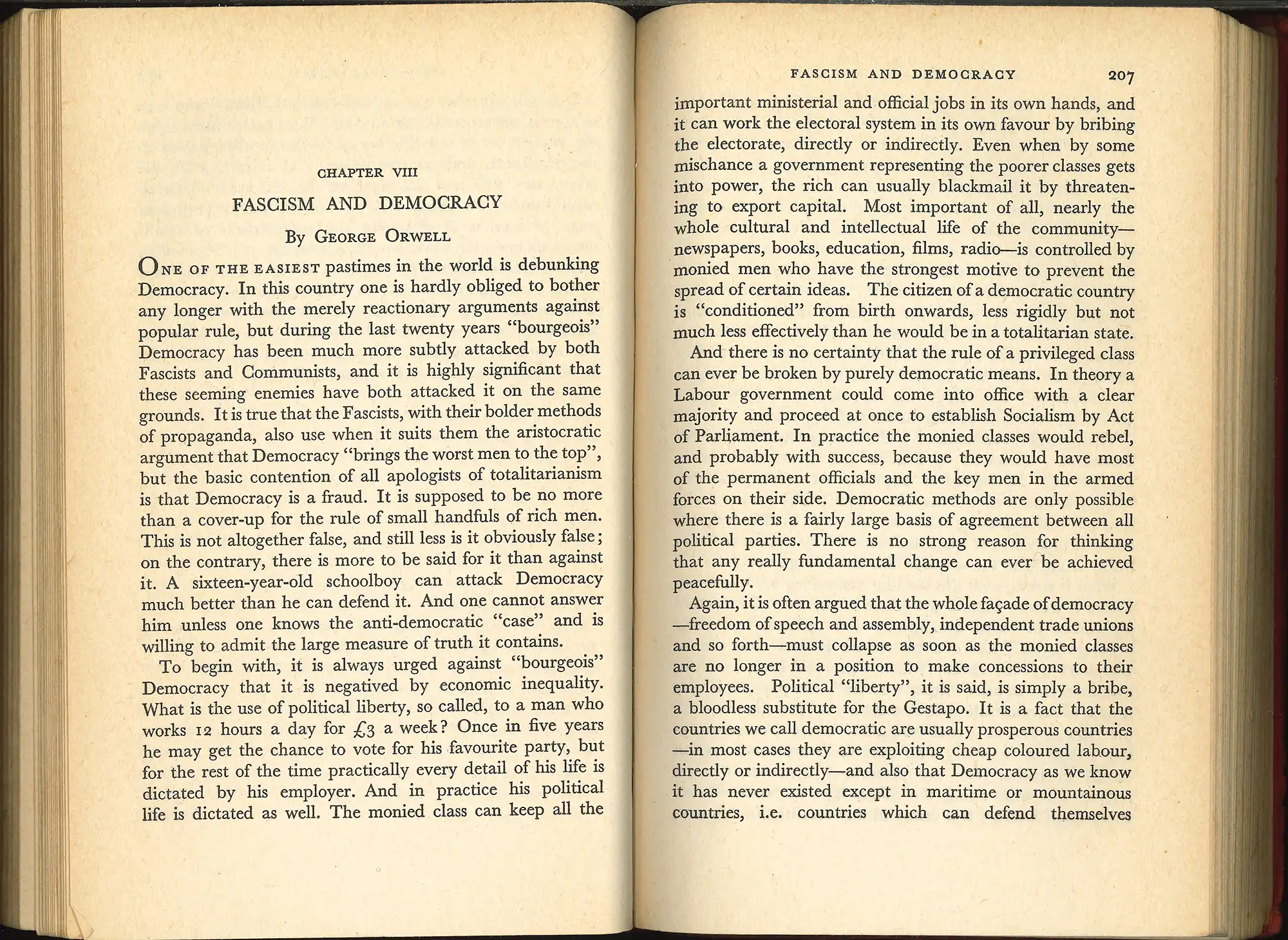 George Orwell , ‘Fascism and Democracy’, in The betrayal of the left. Edited by Victor Gollancz. (1941). LBC 335.43 BET