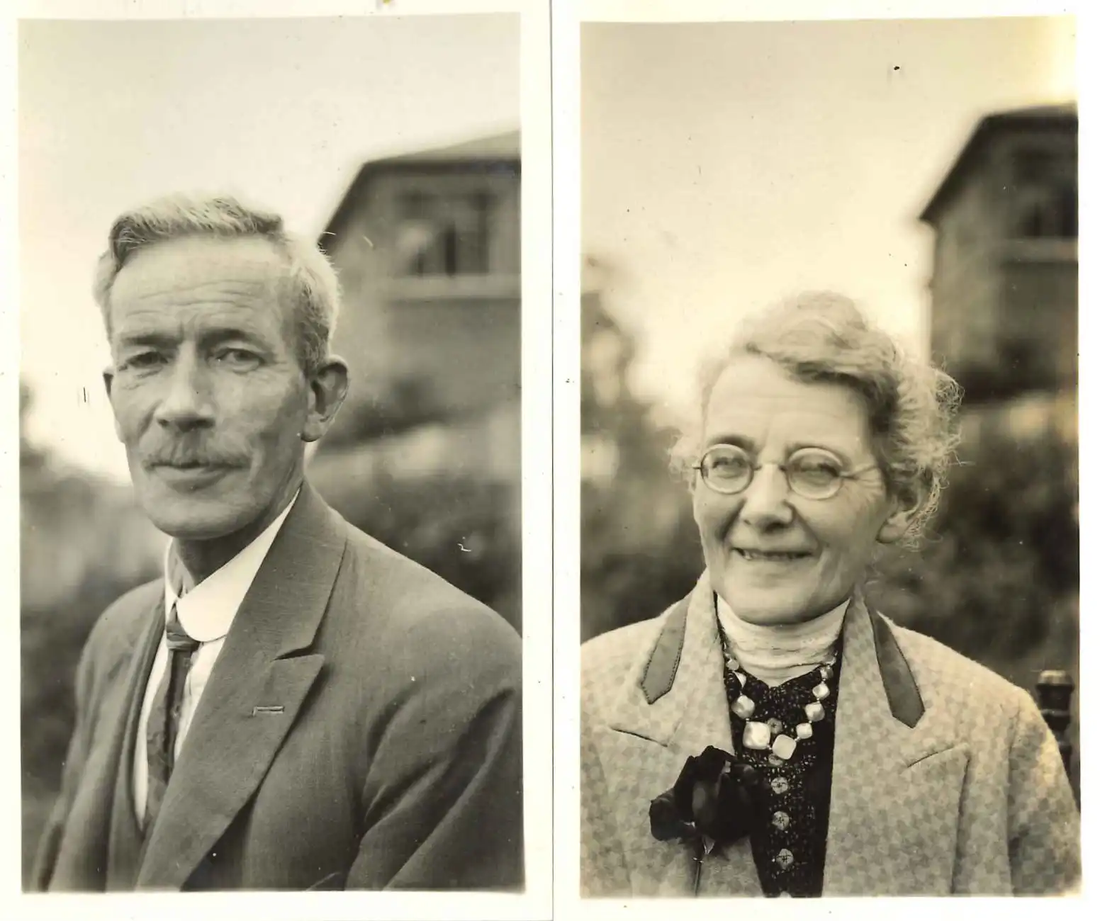 Portraits of Alfred and Isabel Reed, ca. 1935.