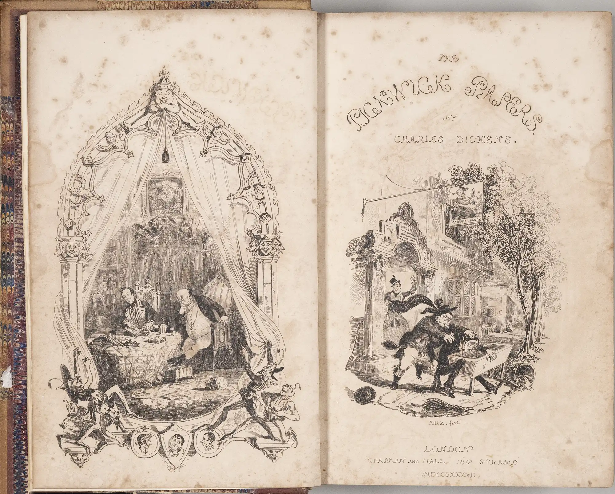 Charles Dickens. The posthumous papers of the Pickwick Club. London: Chapman and Hall, 1837.