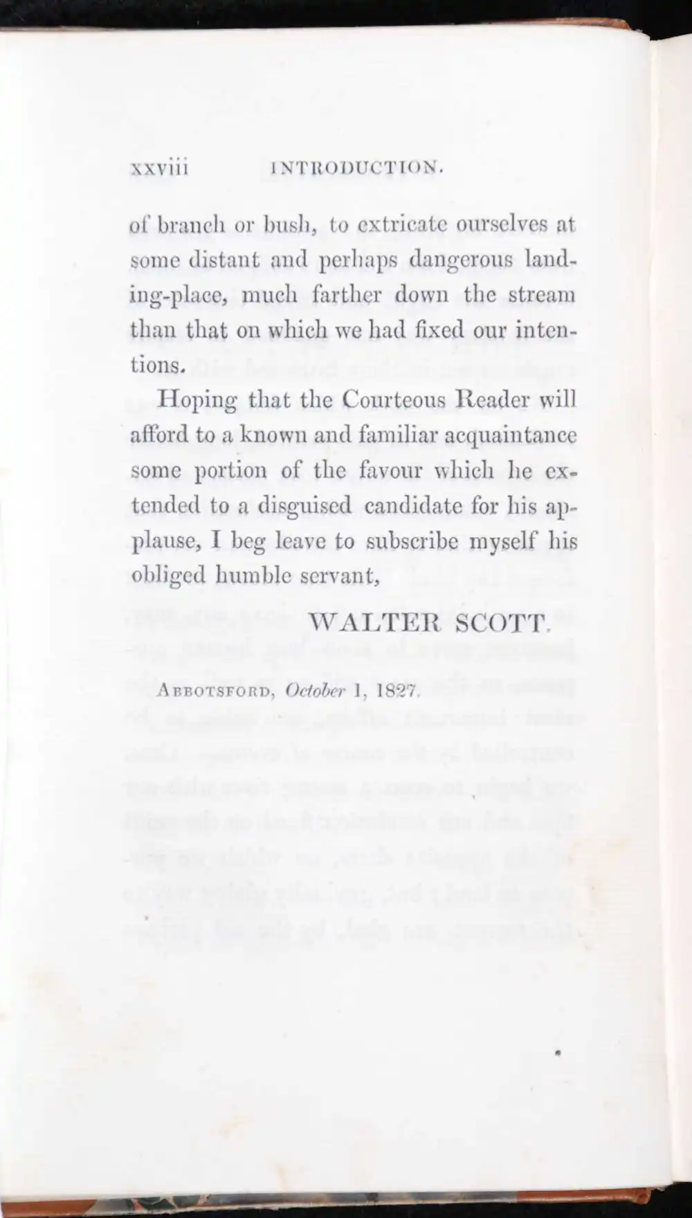 [Sir Walter Scott]. <em>Chronicles of the Canongate.</em> [1st edition]. Edinburgh: Printed for Cadell and Co., Edinburgh; and Simpkin and Marshall, London, 1827. Two volumes; Vol. 1 displayed.