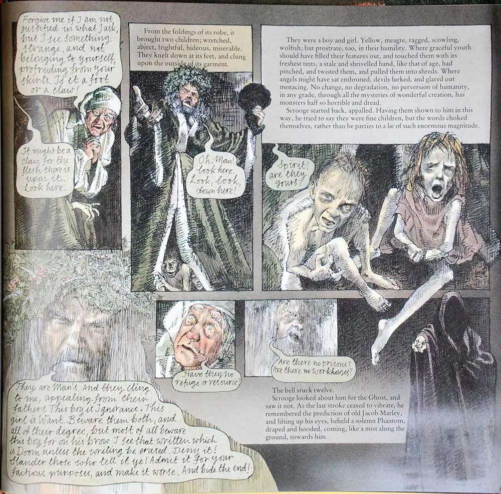 Charles Dickens. <em>A Christmas carol.</em> Illustrated by Michael Cole. Woodbury, N.Y.: Barron's, 1985.