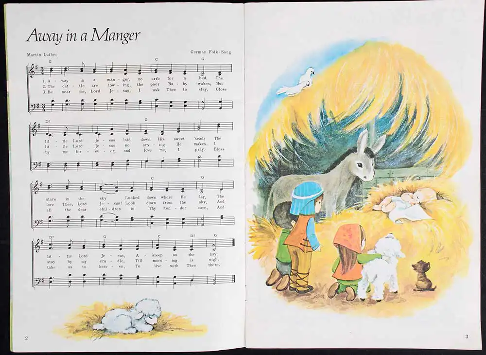 Karl Schulte (editor). <em>Christmas carols.</em> Illustrated by Eugenie. Racine, Wisconsin: Western Publishing Company, 1969.