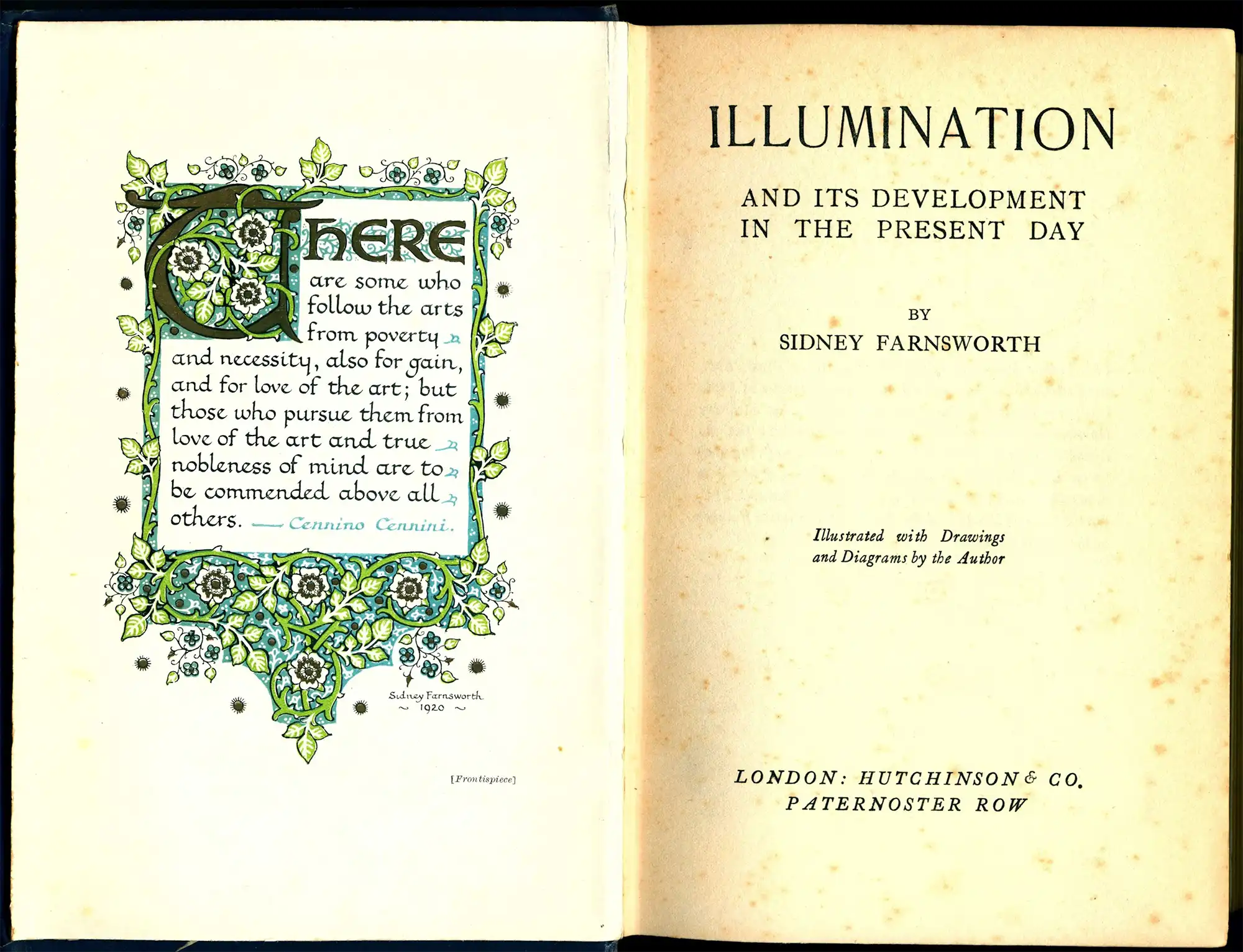 Sidney Farnsworth. Illumination and its development in the present day. London: Hutchinson, 1922.
