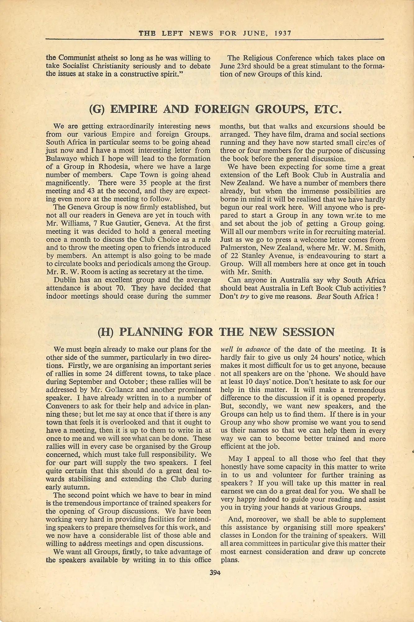 The Left News, No. 14 (June 1937), page 394.