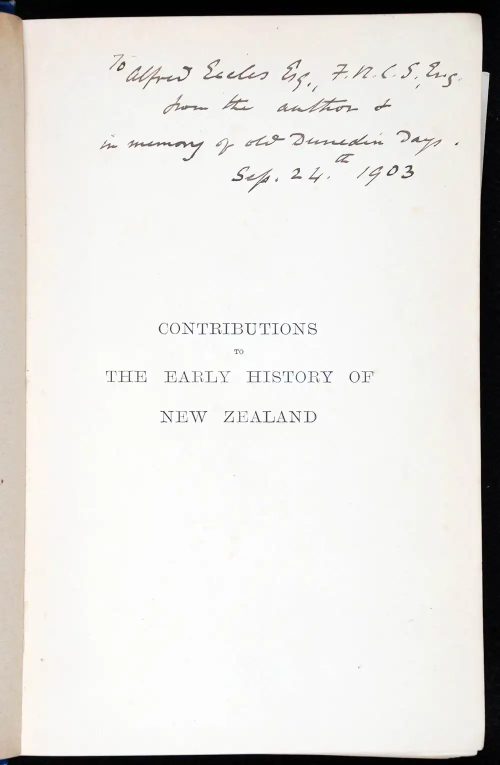 Thomas Morland Hocken. <em>Contributions to the early history of New Zealand (Settlement of Otago).</em> London: Sampson Low, Marston and Co., 1898.