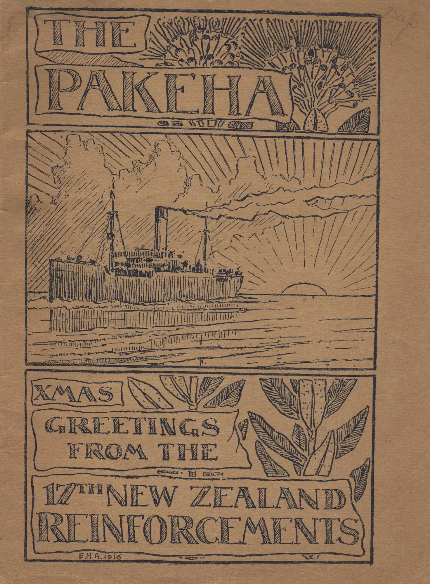The Pakeha: Christmas Greetings from the 17th New Zealand Reinforcements.