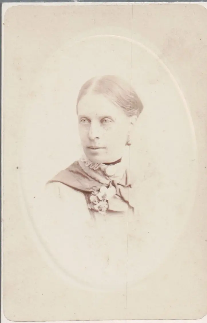 [Two photographs of Emily Cumming Harris]. 1881.