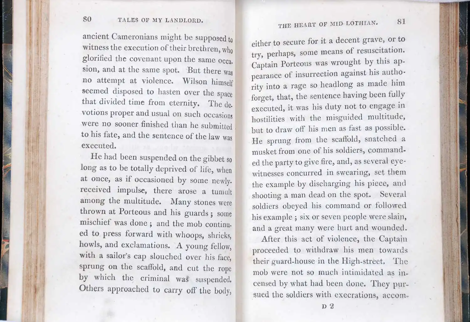 [Sir Walter Scott]. <em>Tales of my landlord: second series.</em> 2nd edition. Edinburgh: Printed for Archibald Constable and Company, 1818. Four volumes; Vol. 1 displayed.