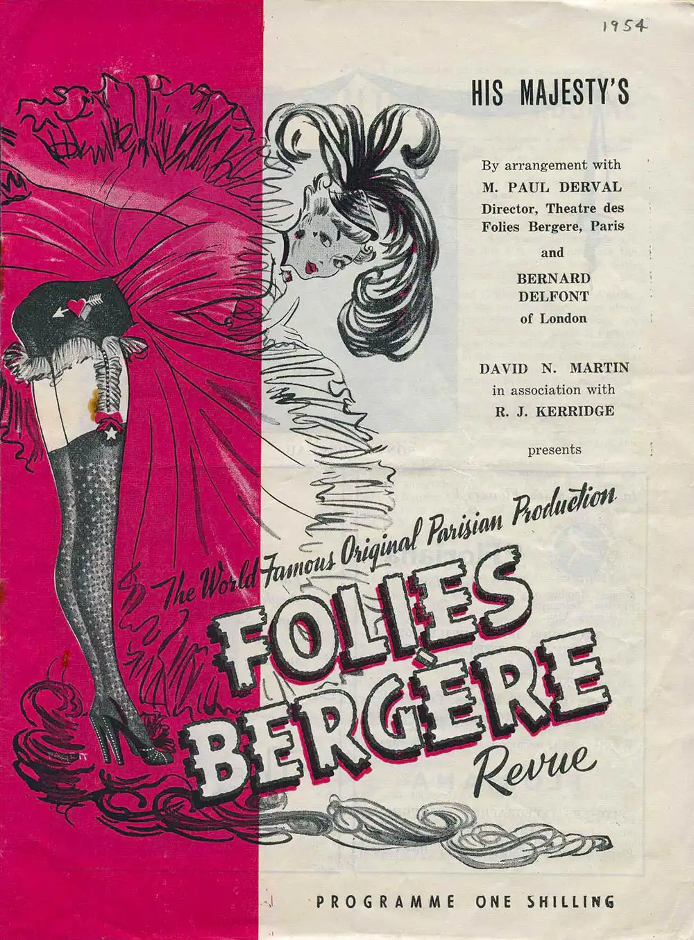 <em>The world famous original Parisian production Folies Bergere revue</em>. His Majesty's Theatre, Dunedin, 1954.