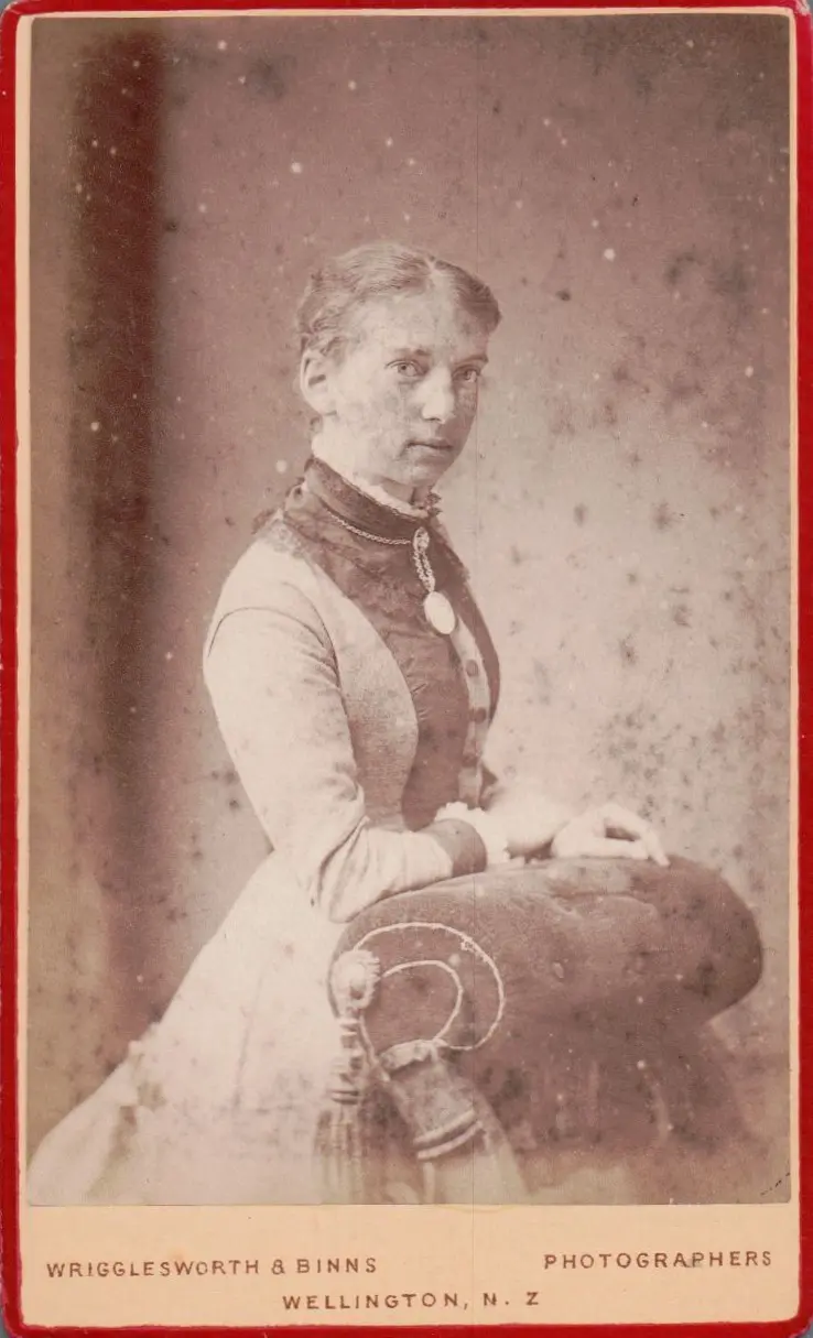 [Two photographs of Emily Cumming Harris]. 1881.