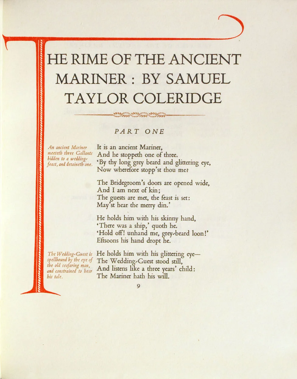 S. T. Coleridge. The Rime of the Ancient Mariner. <i>Christchurch: The Caxton Press, 1952.</i>