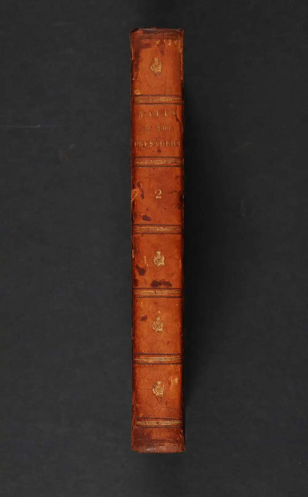 [Sir Walter Scott]. <em>Tales of the Crusaders.</em> Vol. I[-II]. <em>The betrothed.</em> [1st edition]. Edinburgh: Printed for Archibald Constable and Co., Edinburgh; and Hurst, Robinson and Co., London, 1825. Four volumes; Vol. 2 displayed.