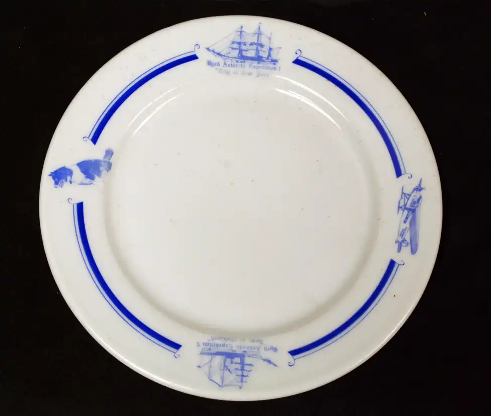 Memorabilia from the Byrd Antarctic Expedition, ca. late 1920s to early 1930s; plate.