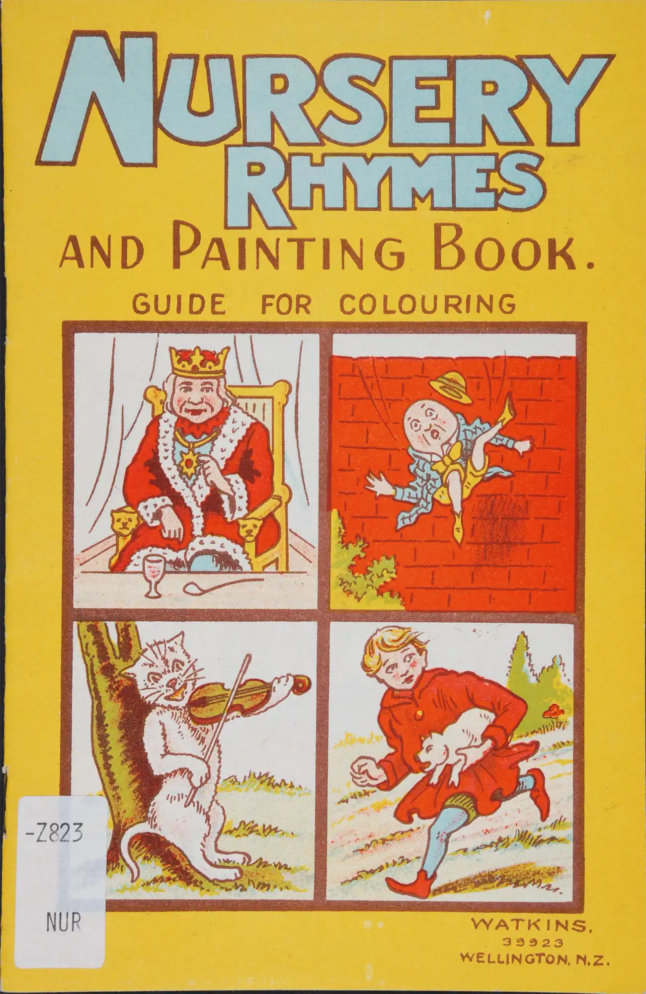 Nursery Rhymes and painting book. Wellington, N.Z.: Watkins, [1942].