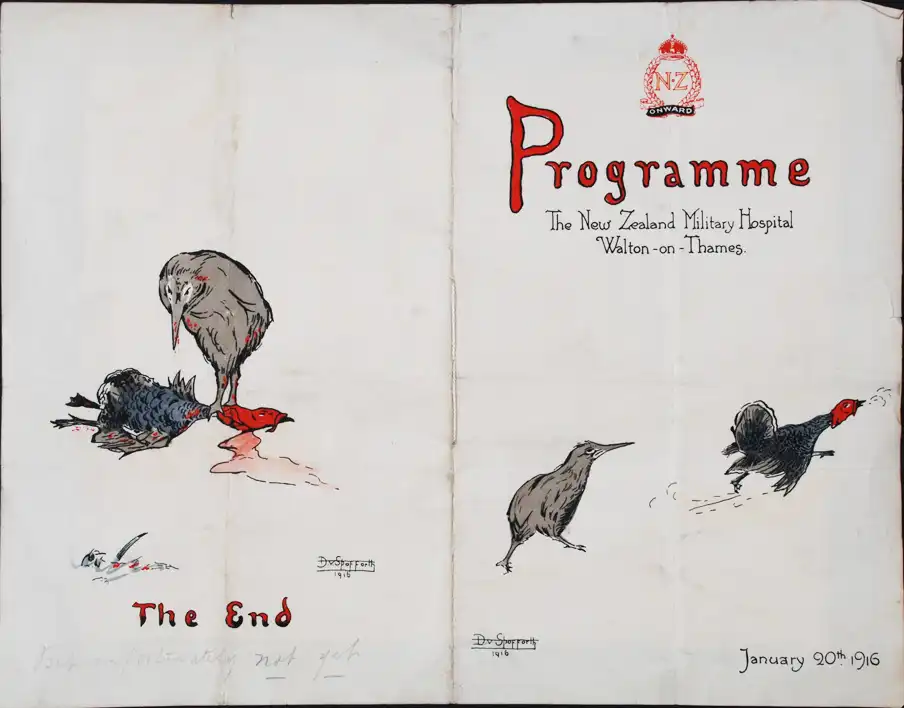 Programme. New Zealand Military Hospital, Walton-on-Thames, 20 January 1916  