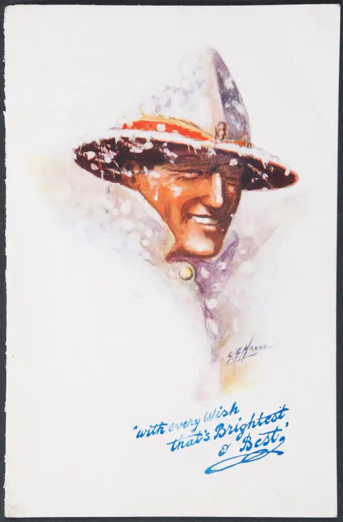 Pat Hanna. With Every Wish That’s Brightest and Best. Christmas Card. 1918