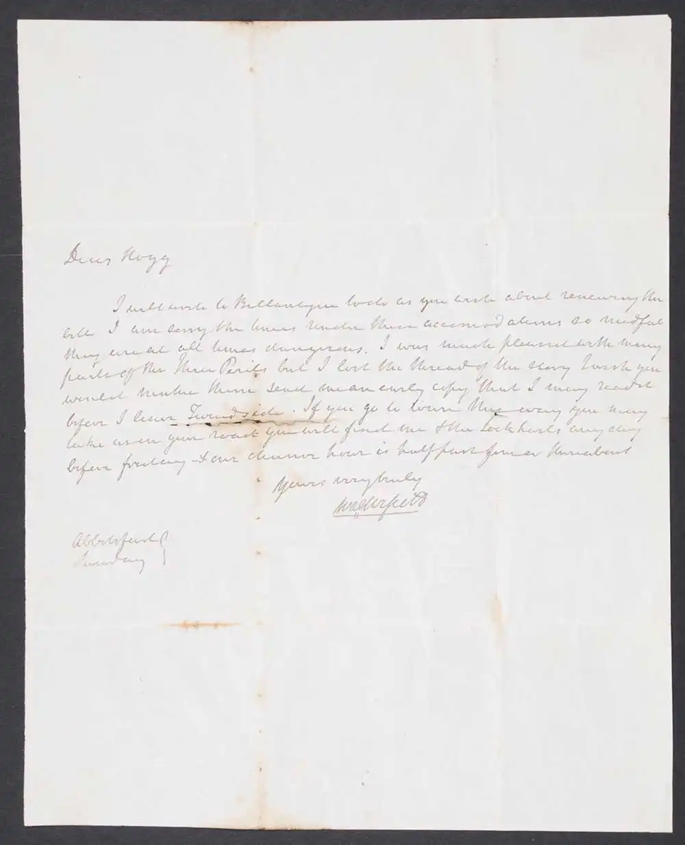 Walter Scott, letter to James Hogg, no date [probably 6 January 1822]