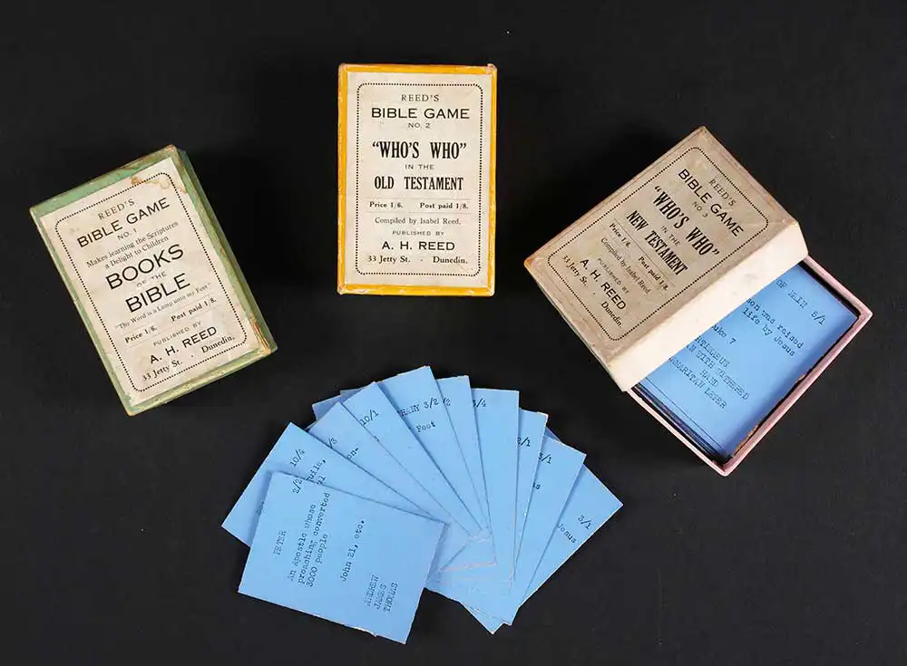 Isabel Reed (compiler). <em>Reed's Bible game.</em> Wellington: A.H. & A.W. Reed, [193-?]