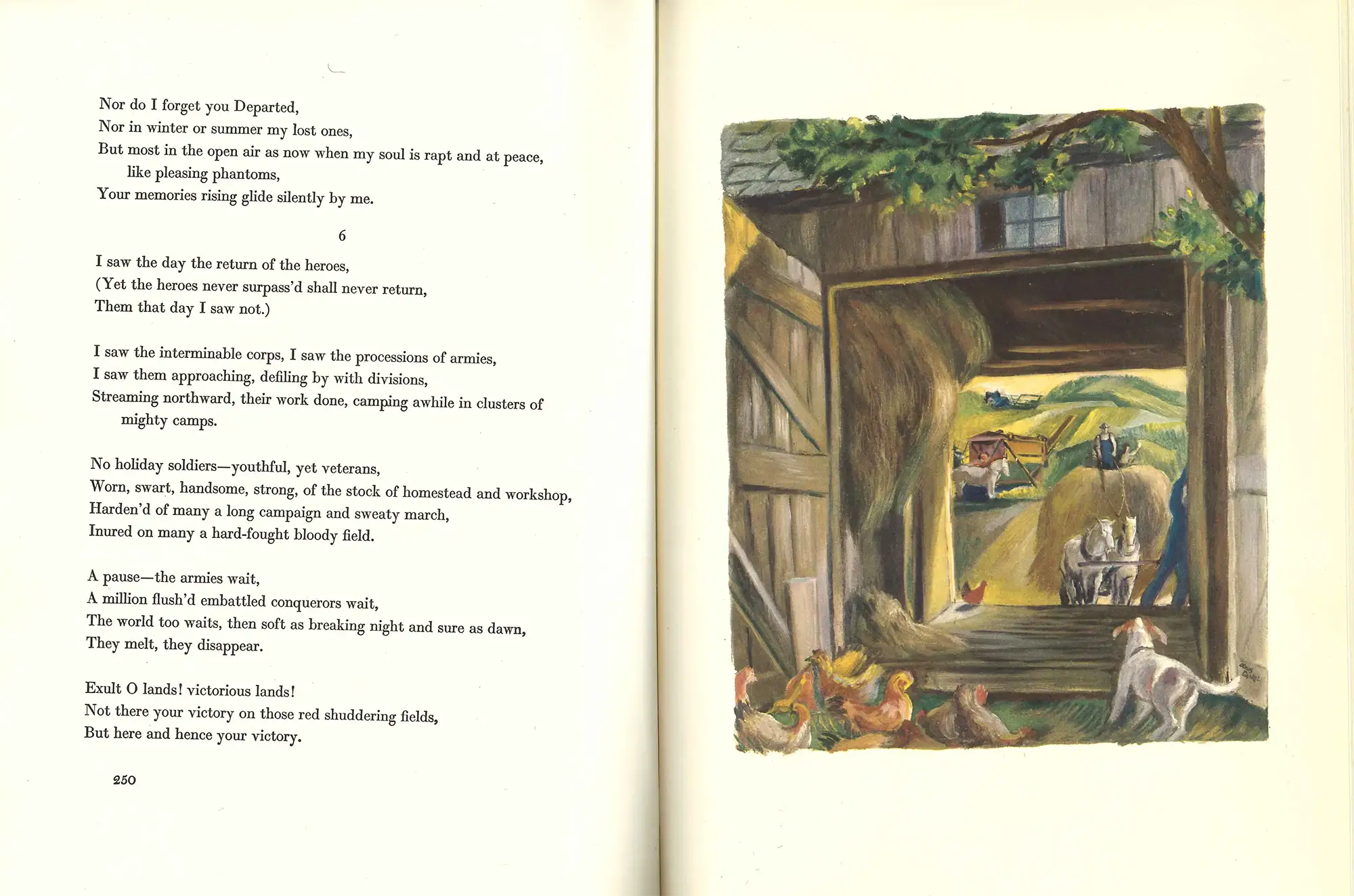 Walt Whitman. Leaves of Grass. Illustrations by Lewis C. Daniel. New York: Doubleday, Doran & Co., 1940.