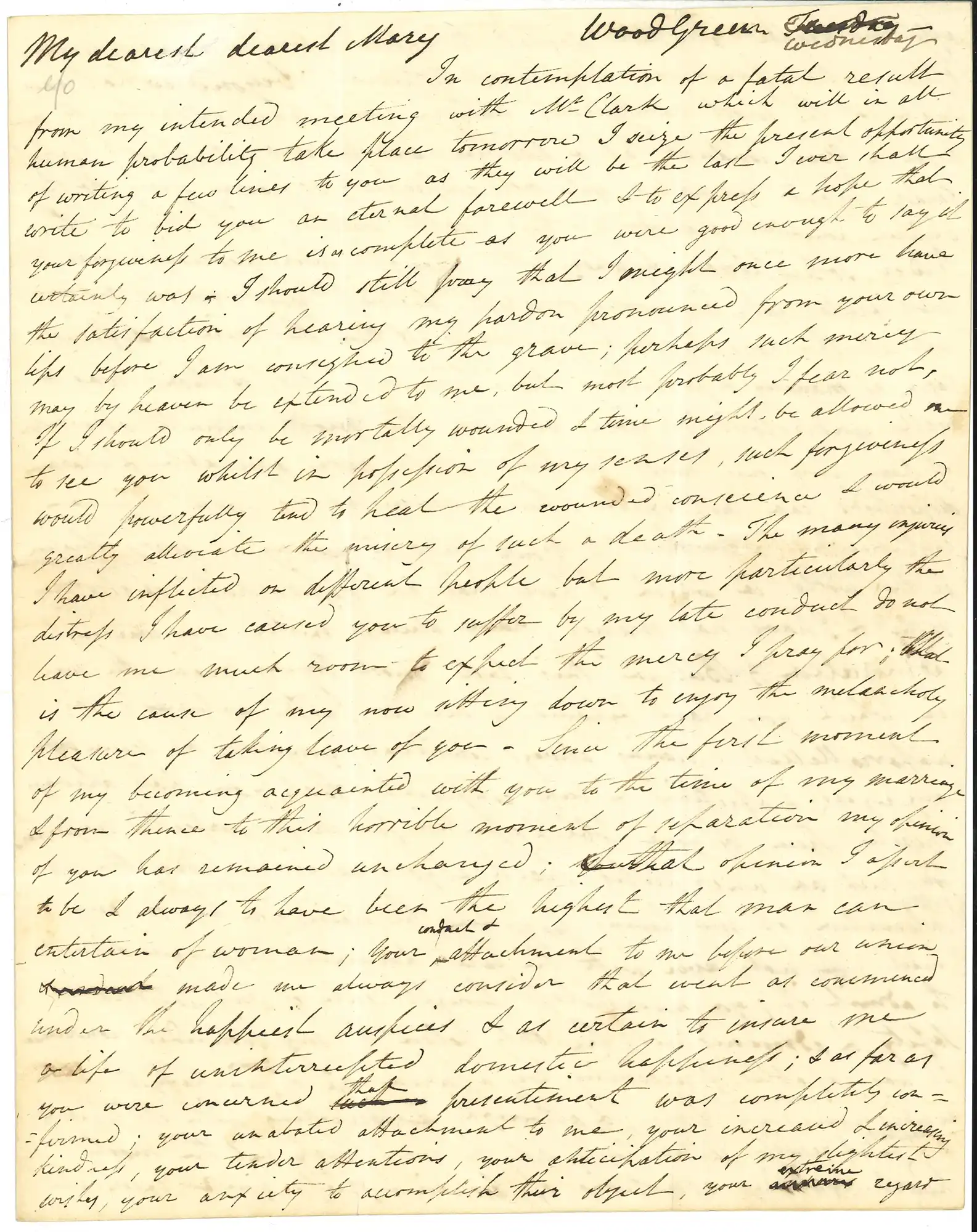 Letter, George Payne to Mary Payne, 5 September 1810.