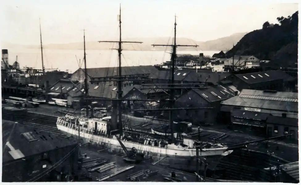 Photograph (copy). Byrd expedition ship <i>City of New York</i>, 26 November 1928.