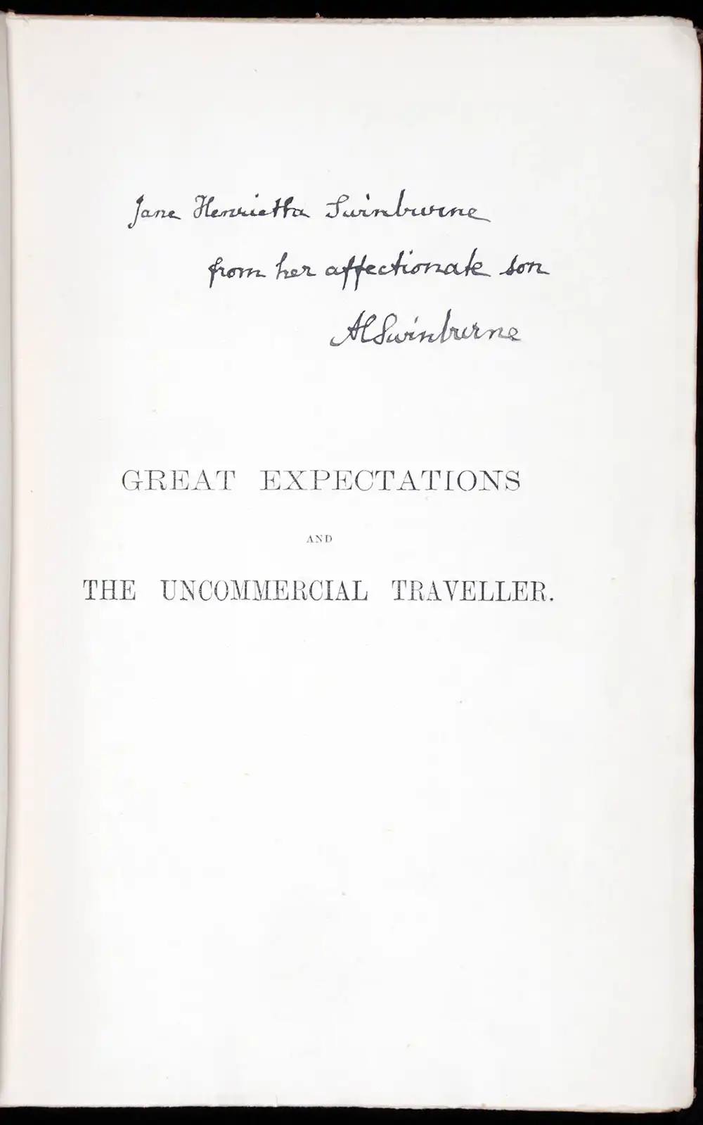 Charles Dickens. <em>Great expectations, and, The uncommercial traveller</em>. Crown edition. London: Chapman & Hall, 1891.