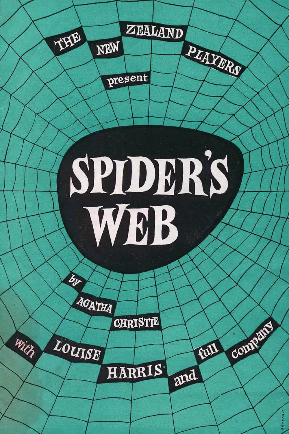 <em>Spider’s web</em>. Agatha Christie. (New Zealand Players). 1958.