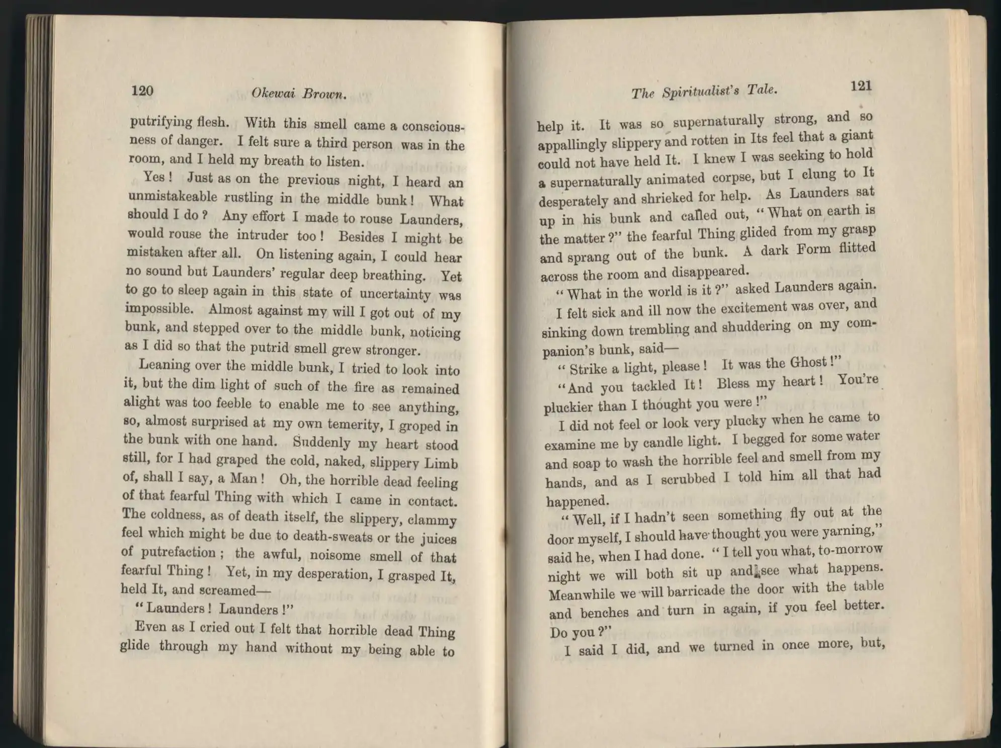 William Freeman. ‘Okewai Brown: a blood-curdling tale of a Christmas ghost’ in He who digged a pit: a tale founded on fact, and other stories. Dunedin: J. Wilkie, 1889.
