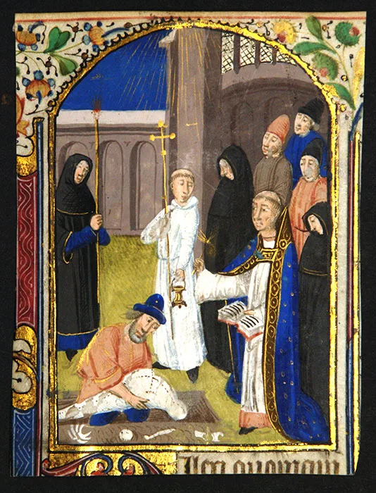 Cutting from a Book of Hours, in Latin. France (Paris), fifteenth century. Reed MSF45