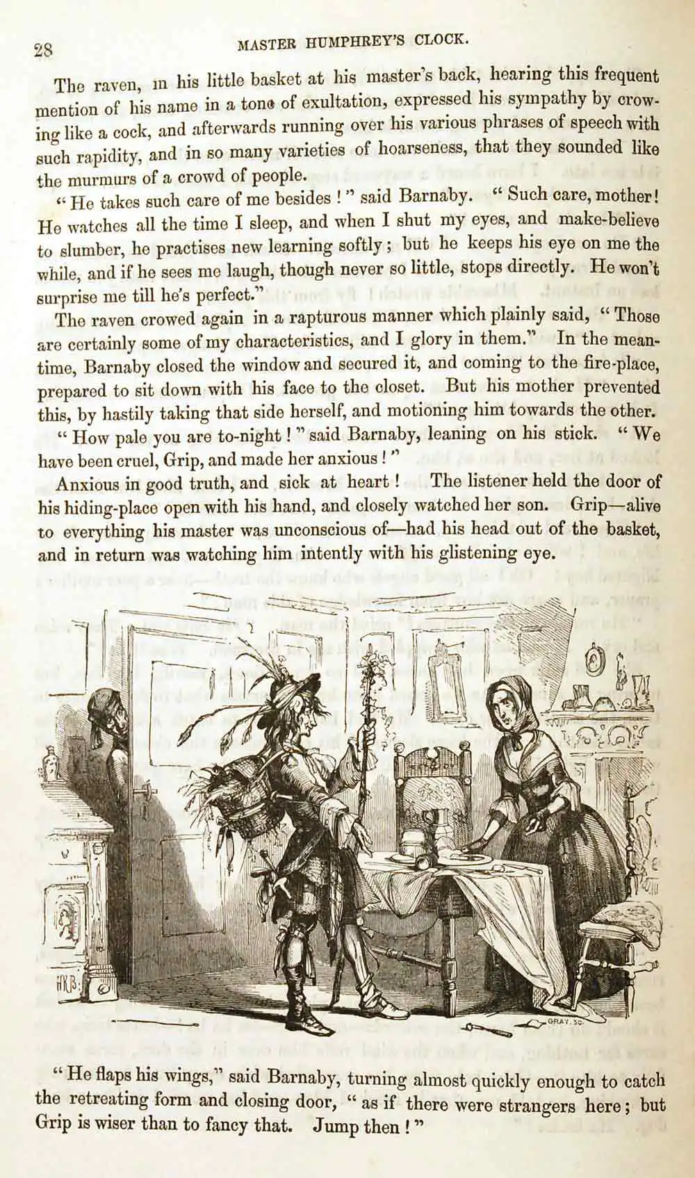 From Chapter Seventeen of Barnaby Rudge: A Tale of the Riots of ‘Eighty in Master Humphrey’s Clock No. 55. London: Chapman and Hall, 17 April 1841
