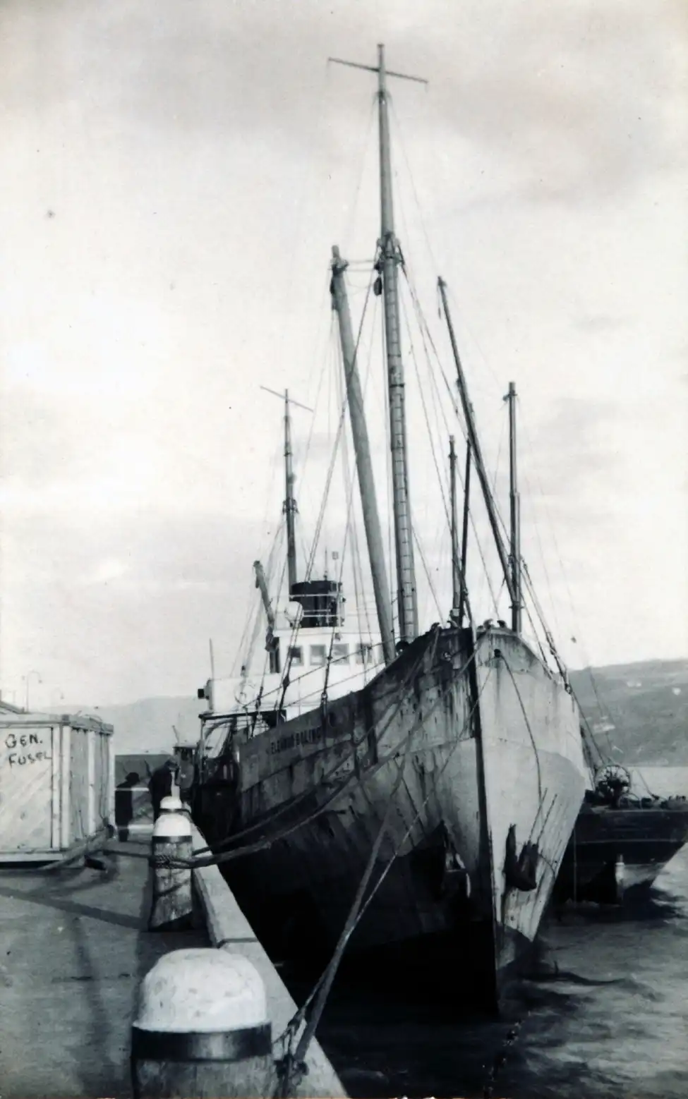 Photographs (copies). Byrd expedition ship <i>Eleanor Bolling</i>, 20 January 1930; one of two.