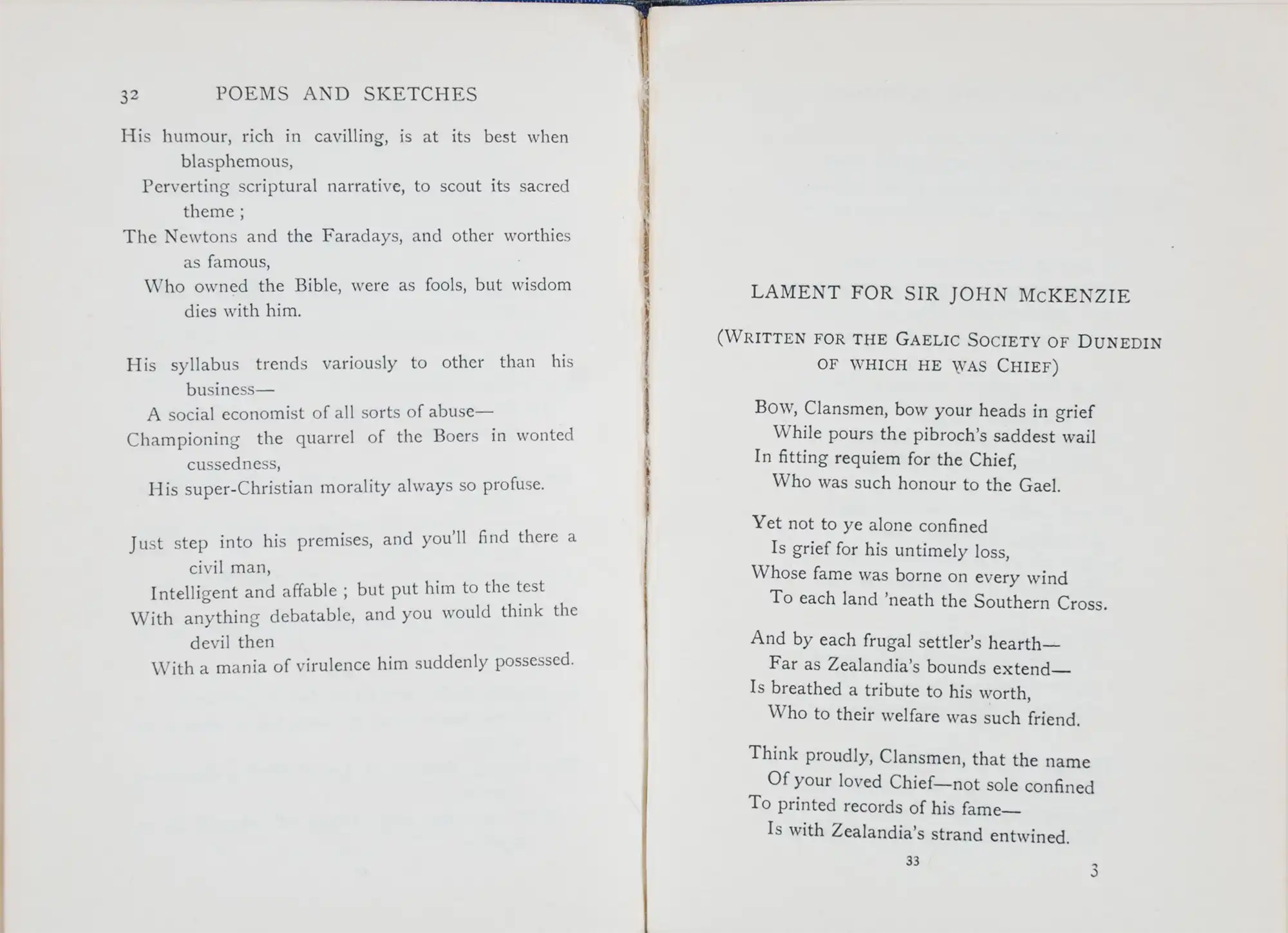 Dugald Ferguson. Poems and Sketches Grave and Humorous: by a New Zealander. London: [D. Ferguson, 1907].