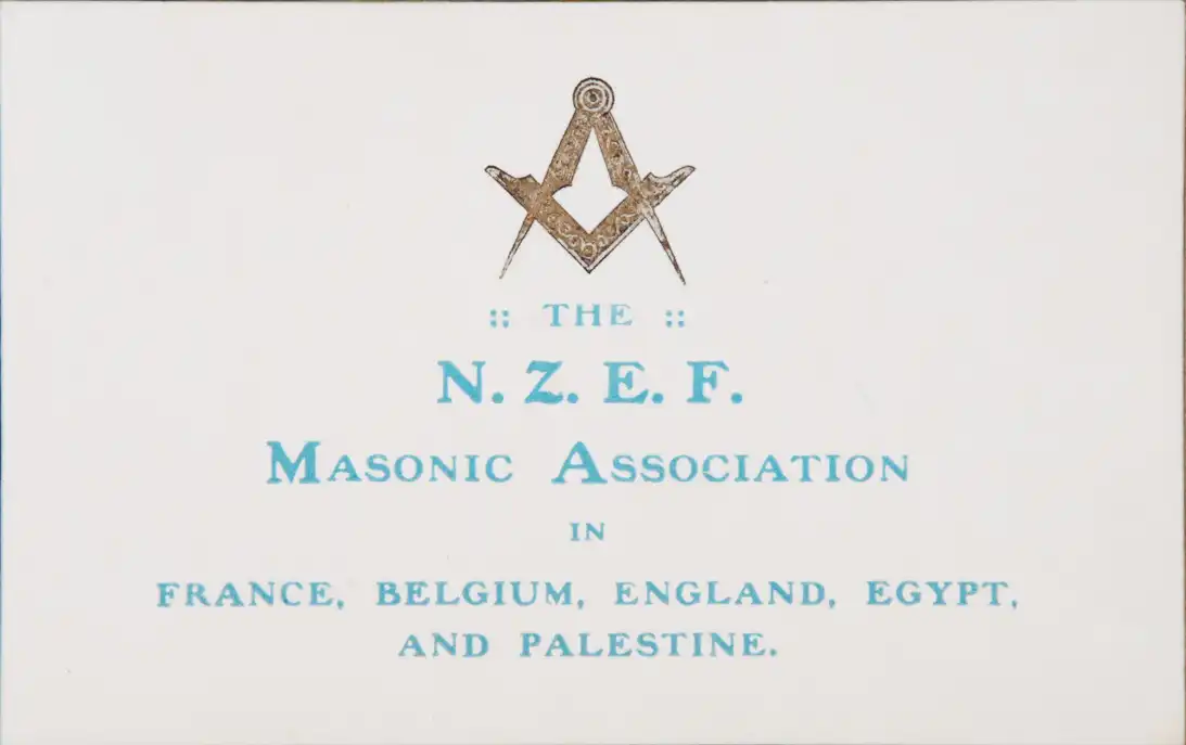 Christmas Card. NZEF Masonic Association, 1917