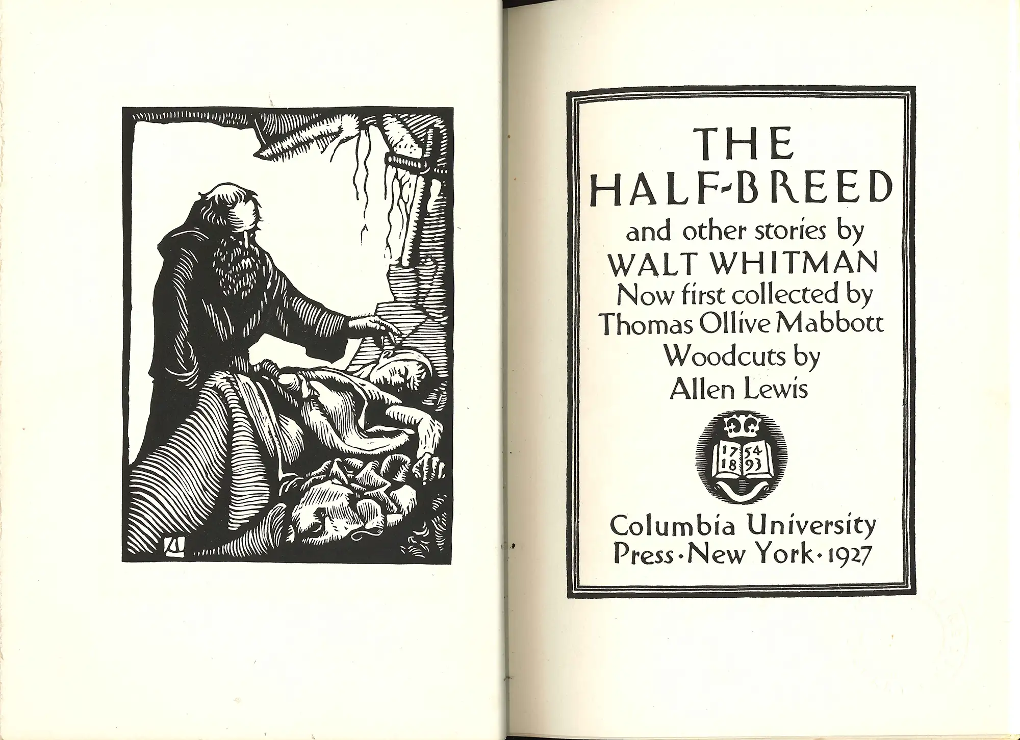 Walt Whitman. ‘Richard Parker’s Widow’ in: The Half-Breed and Other Stories. New York: Columbia University Press, 1927.