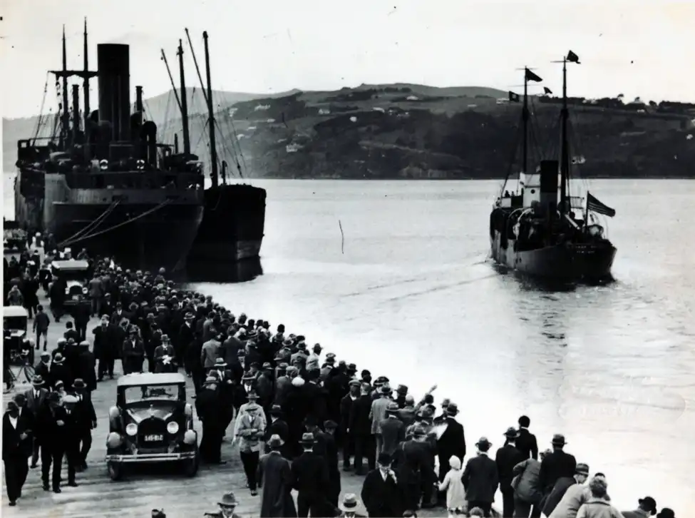 Photographs (copies). Byrd expedition ship <i>Eleanor Bolling</i>, 20 January 1930; one of two.