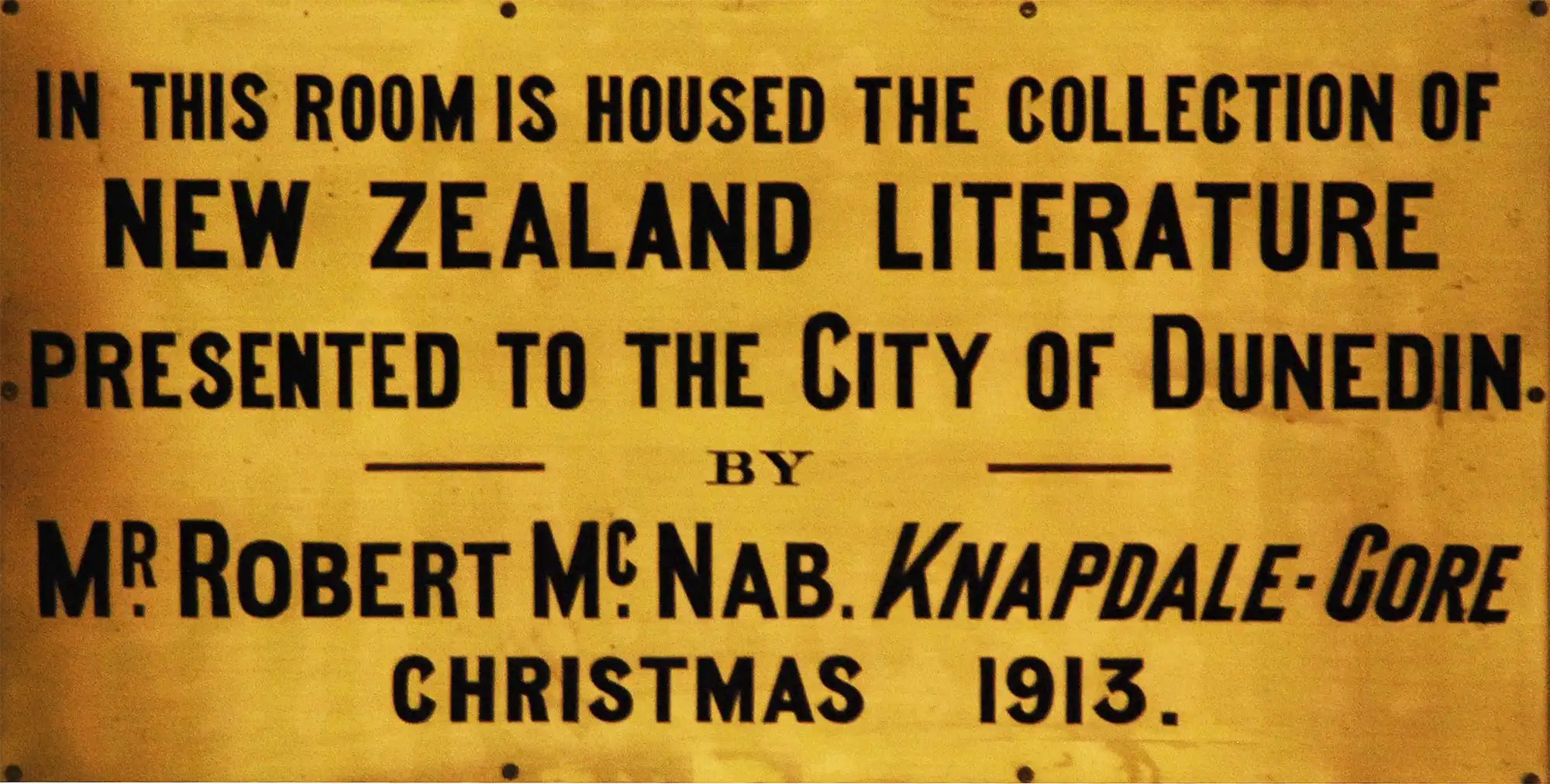McNab Collection Brass Plaque