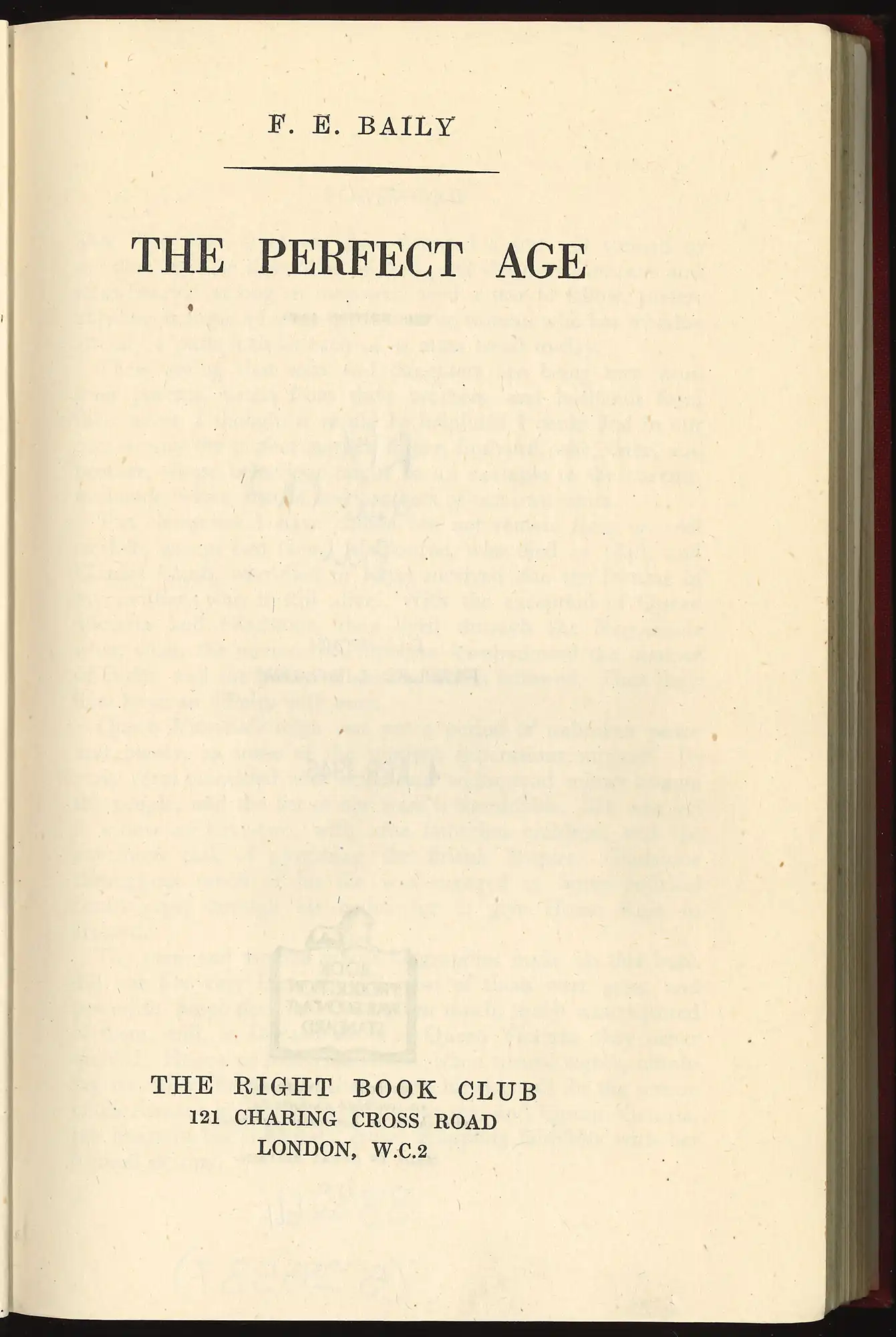Francis Evans Baily, The perfect age. (1946). RBC 920.042 BAI