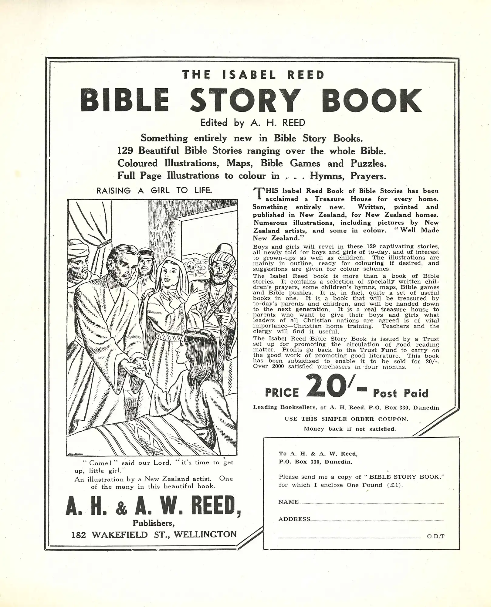 Prospectus for: The Isabel Reed Bible story book (1944).