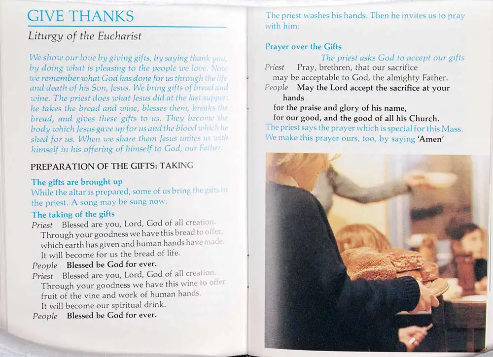 <em>Young people's Mass book: the complete Order of Mass together with the three Eucharistic prayers for children.</em> Australian edition. Sydney: Collins Liturgical Australia, 1983. 
